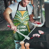 Cook Islands Rugby League Apron Tatau Tribal Motifs-Dark Green Color - Polynesian Pride