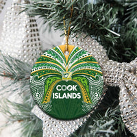 Cook Islands Rugby League Ceramic Ornament Tatau Tribal Motifs-Dark Green Color - Polynesian Pride