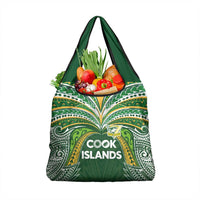 Cook Islands Rugby League Grocery Bag Tatau Tribal Motifs-Dark Green Color - Polynesian Pride