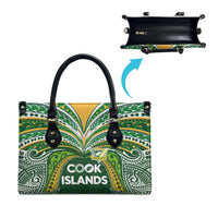 Cook Islands Rugby League Leather Bag Tatau Tribal Motifs-Dark Green Color - Polynesian Pride