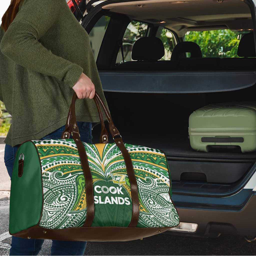 Cook Islands Rugby League Travel Bag Tatau Tribal Motifs-Dark Green Color - Polynesian Pride