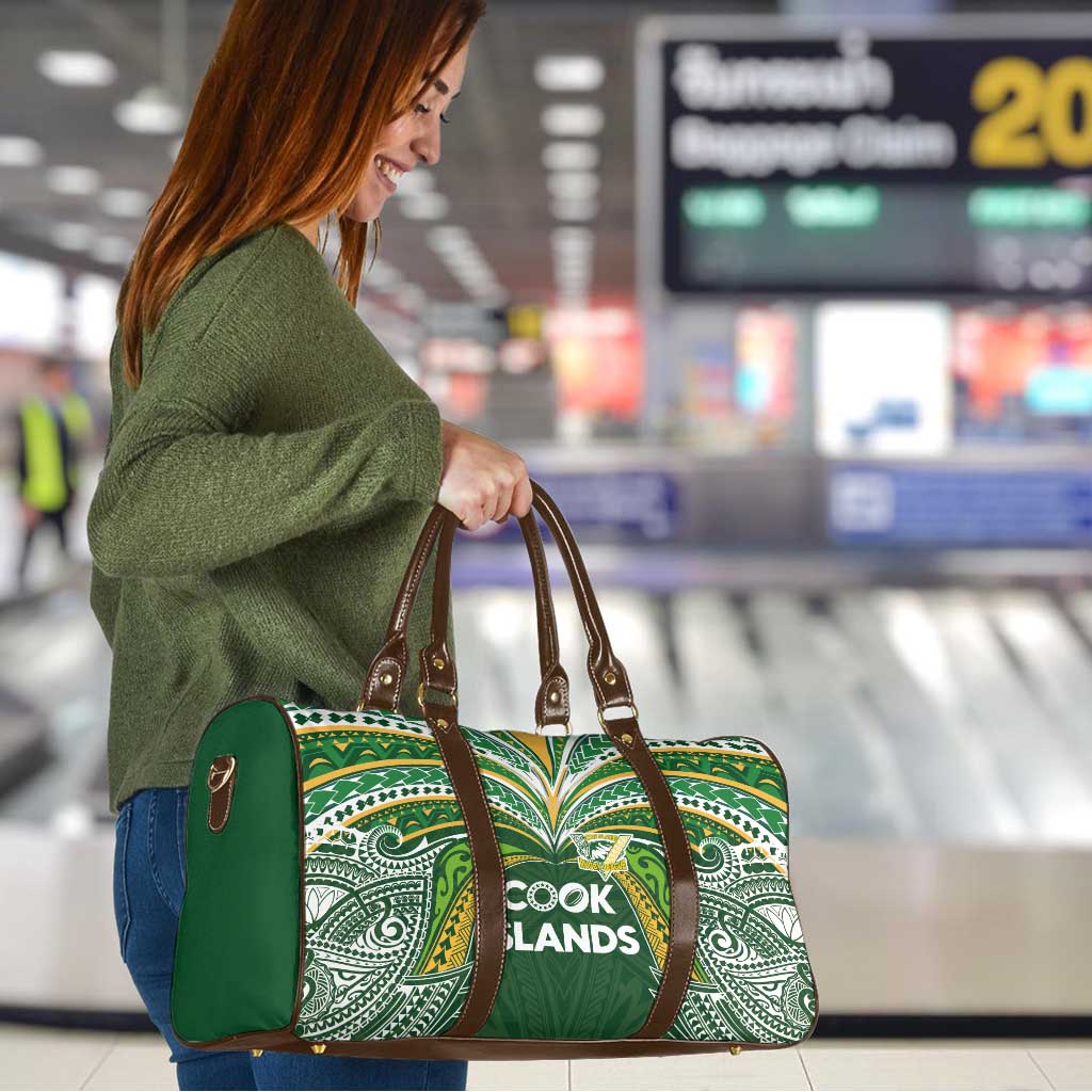 Cook Islands Rugby League Travel Bag Tatau Tribal Motifs-Dark Green Color - Polynesian Pride