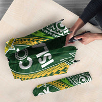Cook Islands Rugby League Umbrella Tatau Tribal Motifs-Dark Green Color - Polynesian Pride