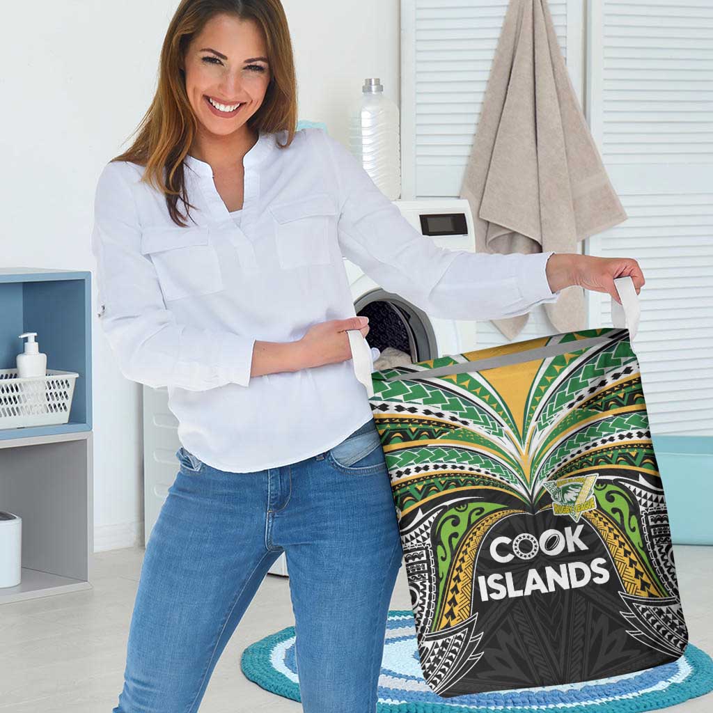 Cook Islands Rugby League Laundry Basket Tatau Tribal Motifs-Black Color - Polynesian Pride