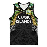 Custom Cook Islands Rugby League Basketball Jersey Tatau Tribal Motifs-Black Color - Polynesian Pride