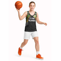 Custom Cook Islands Rugby League Basketball Jersey Tatau Tribal Motifs-Black Color - Polynesian Pride