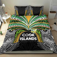Cook Islands Rugby League Bedding Set Tatau Tribal Motifs-Black Color - Polynesian Pride