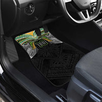 Custom Cook Islands Rugby League Car Mats Tatau Tribal Motifs-Black Color - Polynesian Pride