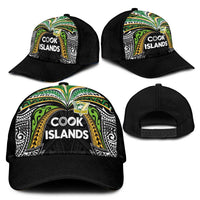 Cook Islands Rugby League Classic Cap Tatau Tribal Motifs-Black Color - Polynesian Pride