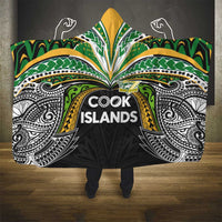 Cook Islands Rugby League Hooded Blanket Tatau Tribal Motifs-Black Color - Polynesian Pride