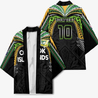 Custom Cook Islands Rugby League Kimono Tatau Tribal Motifs-Black Color - Polynesian Pride