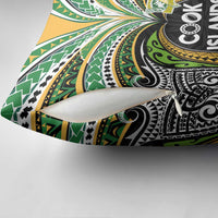 Cook Islands Rugby League Pillow Cover Tatau Tribal Motifs-Black Color - Polynesian Pride