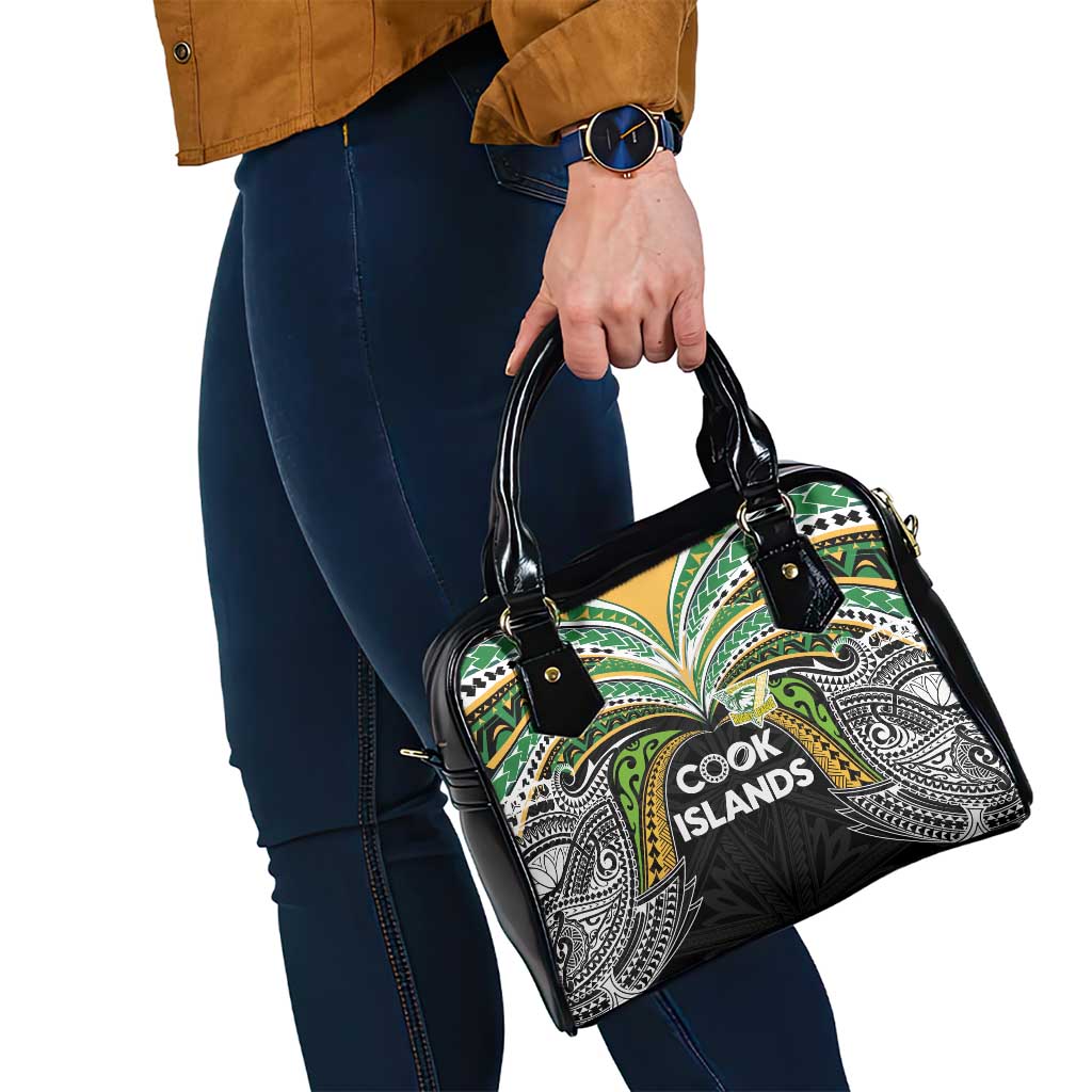 Cook Islands Rugby League Shoulder Handbag Tatau Tribal Motifs-Black Color - Polynesian Pride