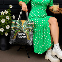 Cook Islands Rugby League Tote Bag Tatau Tribal Motifs-Black Color - Polynesian Pride