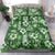 Hawaiian Quilt Pattern Bedding Set Hibiscus and Tribal Element Vintage Green Vibe LT03 - Polynesian Pride