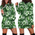 Hawaiian Quilt Pattern Hoodie Dress Hibiscus and Tribal Element Vintage Green Vibe LT03 - Polynesian Pride