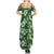 Hawaiian Quilt Pattern Summer Maxi Dress Hibiscus and Tribal Element Vintage Green Vibe LT03 - Polynesian Pride