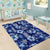 Hawaiian Quilt Pattern Area Rug Hibiscus and Tribal Element Vintage Blue Vibe LT03 - Polynesian Pride