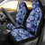 Hawaiian Quilt Pattern Car Seat Cover Hibiscus and Tribal Element Vintage Blue Vibe LT03 - Polynesian Pride