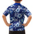 Hawaiian Quilt Pattern Hawaiian Shirt Hibiscus and Tribal Element Vintage Blue Vibe LT03 - Polynesian Pride