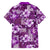 Hawaiian Quilt Pattern Hawaiian Shirt Hibiscus and Tribal Element Vintage Purple Vibe LT03 - Polynesian Pride