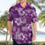 Hawaiian Quilt Pattern Hawaiian Shirt Hibiscus and Tribal Element Vintage Purple Vibe LT03 - Polynesian Pride