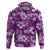 Hawaiian Quilt Pattern Hoodie Hibiscus and Tribal Element Vintage Purple Vibe LT03 Pullover Hoodie Purple - Polynesian Pride