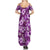 Hawaiian Quilt Pattern Summer Maxi Dress Hibiscus and Tribal Element Vintage Purple Vibe LT03 - Polynesian Pride