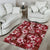 Hawaiian Quilt Pattern Area Rug Hibiscus and Tribal Element Vintage Red Vibe LT03 - Polynesian Pride