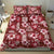 Hawaiian Quilt Pattern Bedding Set Hibiscus and Tribal Element Vintage Red Vibe LT03 - Polynesian Pride