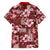 Hawaiian Quilt Pattern Hawaiian Shirt Hibiscus and Tribal Element Vintage Red Vibe LT03 - Polynesian Pride