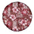 Hawaiian Quilt Pattern Spare Tire Cover Hibiscus and Tribal Element Vintage Red Vibe LT03 - Polynesian Pride