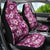 Hawaiian Quilt Pattern Car Seat Cover Hibiscus and Tribal Element Vintage Pink Vibe LT03 - Polynesian Pride