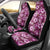 Hawaiian Quilt Pattern Car Seat Cover Hibiscus and Tribal Element Vintage Pink Vibe LT03 - Polynesian Pride