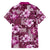 Hawaiian Quilt Pattern Hawaiian Shirt Hibiscus and Tribal Element Vintage Pink Vibe LT03 - Polynesian Pride