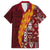 Tonga Feletoa Kupesi Fakatonga Family Matching Off Shoulder Short Dress and Hawaiian Shirt LT03 Dad's Shirt - Short Sleeve Red - Polynesian Pride