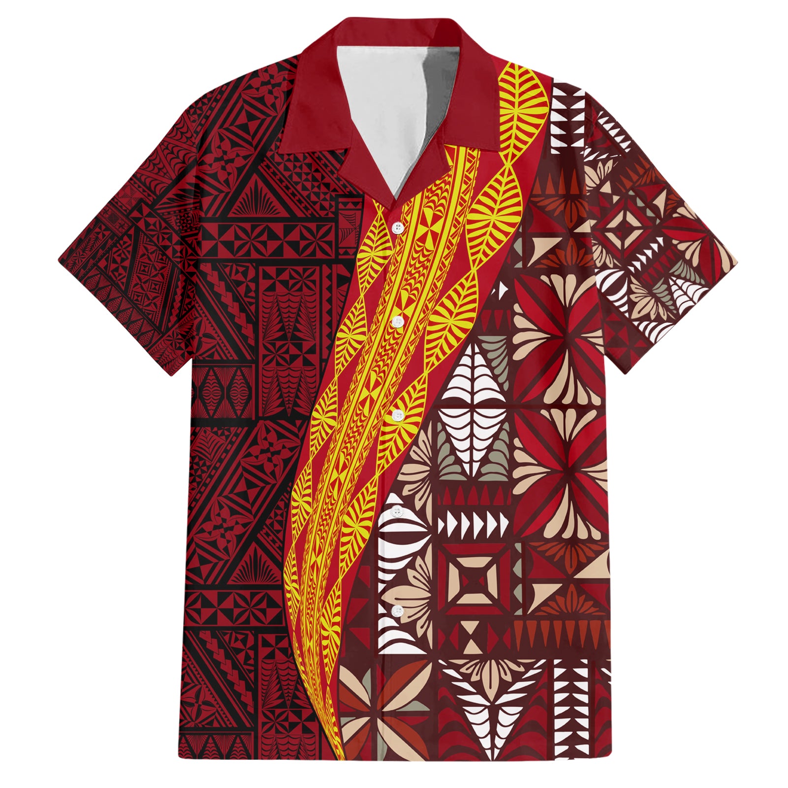 Tonga Feletoa Kupesi Fakatonga Hawaiian Shirt LT03 Red - Polynesian Pride