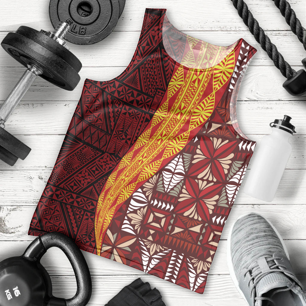 Tonga Feletoa Kupesi Fakatonga Men Tank Top LT03 - Polynesian Pride