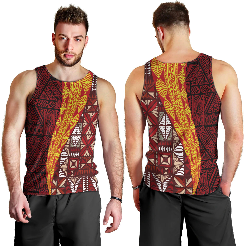 Tonga Feletoa Kupesi Fakatonga Men Tank Top LT03 - Polynesian Pride