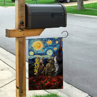 New Zealand and Australia ANZAC Day Garden Flag Kiwi Bird and Kangaroo Soldier Starry Night Style LT03 - Polynesian Pride