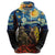 New Zealand and Australia ANZAC Day Hoodie Kiwi Bird and Kangaroo Soldier Starry Night Style LT03 - Polynesian Pride