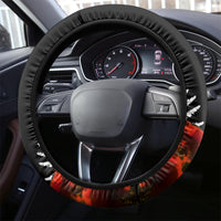 New Zealand and Australia ANZAC Day Steering Wheel Cover Kiwi Bird and Kangaroo Soldier Starry Night Style LT03 - Polynesian Pride