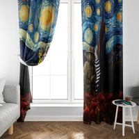 New Zealand and Australia ANZAC Day Window Curtain Kiwi Bird and Kangaroo Soldier Starry Night Style LT03 - Polynesian Pride