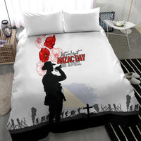 Tokelau ANZAC Day Bedding Set Lest We Forget Red Poppy Flowers and Soldier LT03 - Polynesian Pride