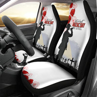 Tokelau ANZAC Day Car Seat Cover Lest We Forget Red Poppy Flowers and Soldier LT03 - Polynesian Pride