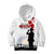 Tokelau ANZAC Day Kid Hoodie Lest We Forget Red Poppy Flowers and Soldier LT03 Hoodie White - Polynesian Pride