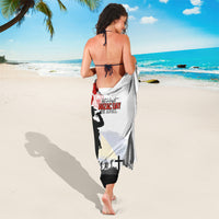 Tokelau ANZAC Day Sarong Lest We Forget Red Poppy Flowers and Soldier LT03 - Polynesian Pride