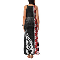 New Zealand ANZAC Day Family Matching Tank Maxi Dress and Hawaiian Shirt Soldier Silver Fern with Red Poppies Flower Maori Style LT03 - Polynesian Pride
