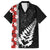 New Zealand ANZAC Day Hawaiian Shirt Soldier Silver Fern with Red Poppies Flower Maori Style LT03 Black - Polynesian Pride