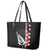 New Zealand ANZAC Day Leather Tote Bag Soldier Silver Fern with Red Poppies Flower Maori Style LT03 - Polynesian Pride